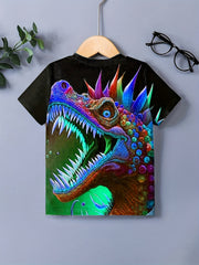 Boys' Dinosaur T Shirt 3D Print Breathable & Stretchy Fabric