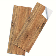 5pcs Wood Pattern Floor Sticker Waterproof Tile Sticker Home Decor 0.7mm