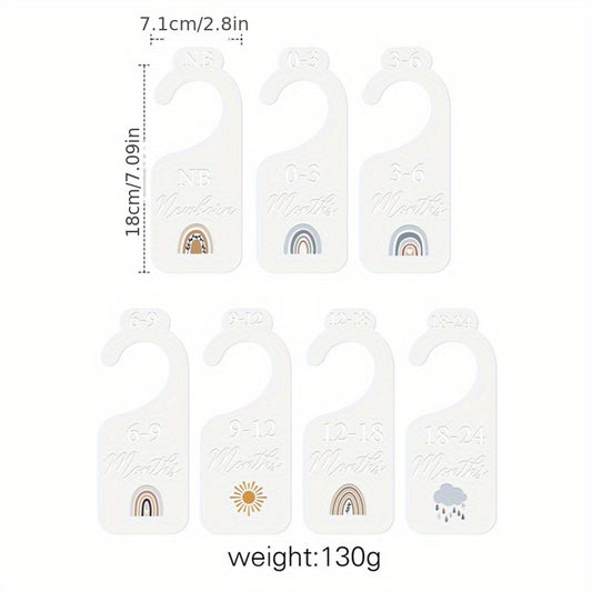 7pcs Acrylic Nursery Closet Dividers For Baby Boys