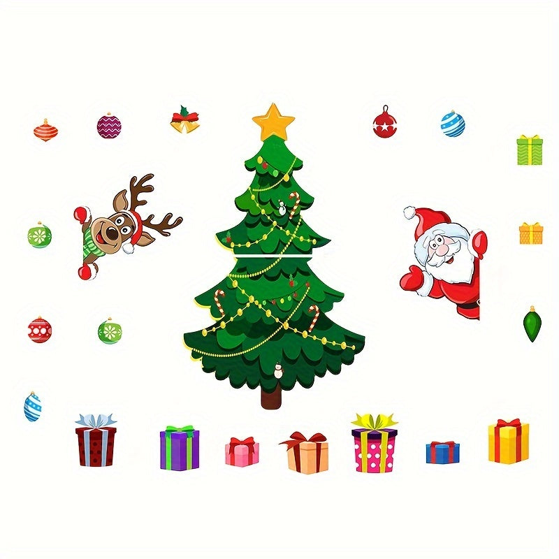 Christmas Tree Decor Stickers Holiday Garage Door Magnetic Waterproof Stickers