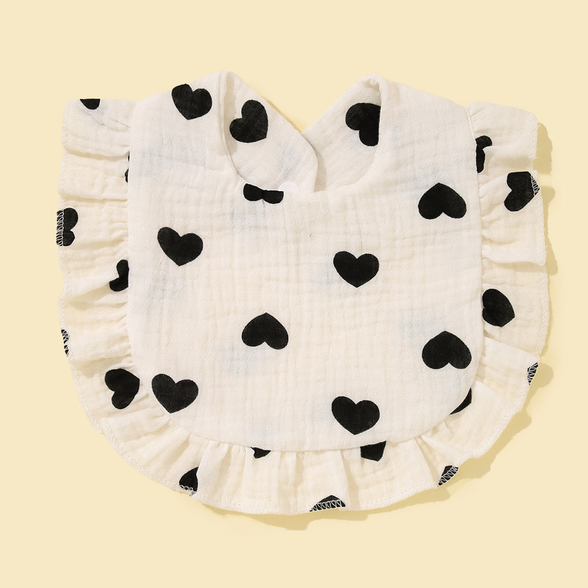 Baby Heart Flower Waterproof Snap Button Water Towel