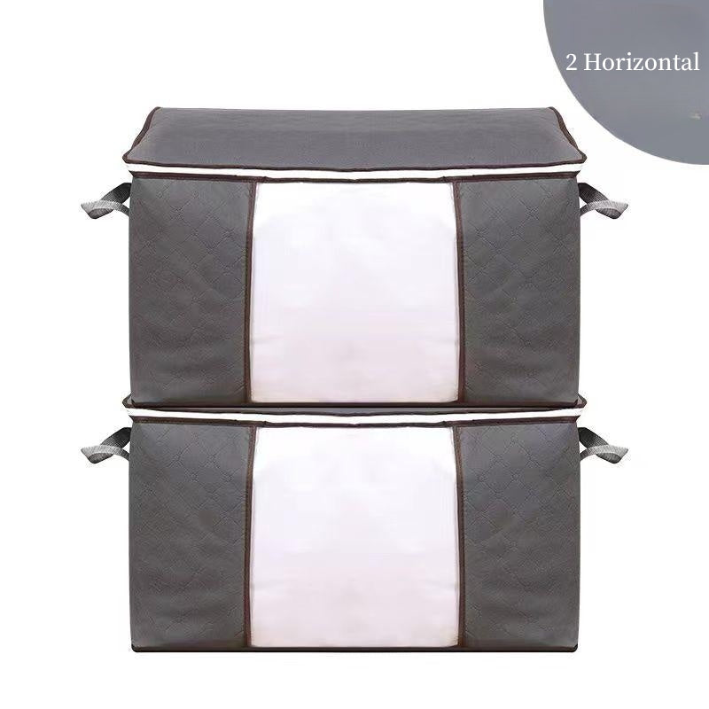 Vintage Foldable Drawer Storage Box with Handles & Window