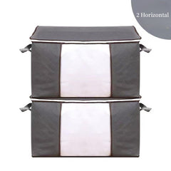 Vintage Foldable Drawer Storage Box with Handles & Window