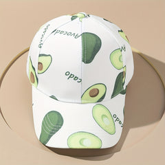 Avocado Print Baseball Cap Solid Cartoon Dad Hat Adjustable Lightweight Sun Hats