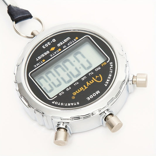 D 203 Metal Stopwatch Multifunctional Electronic Sports Referee Timer