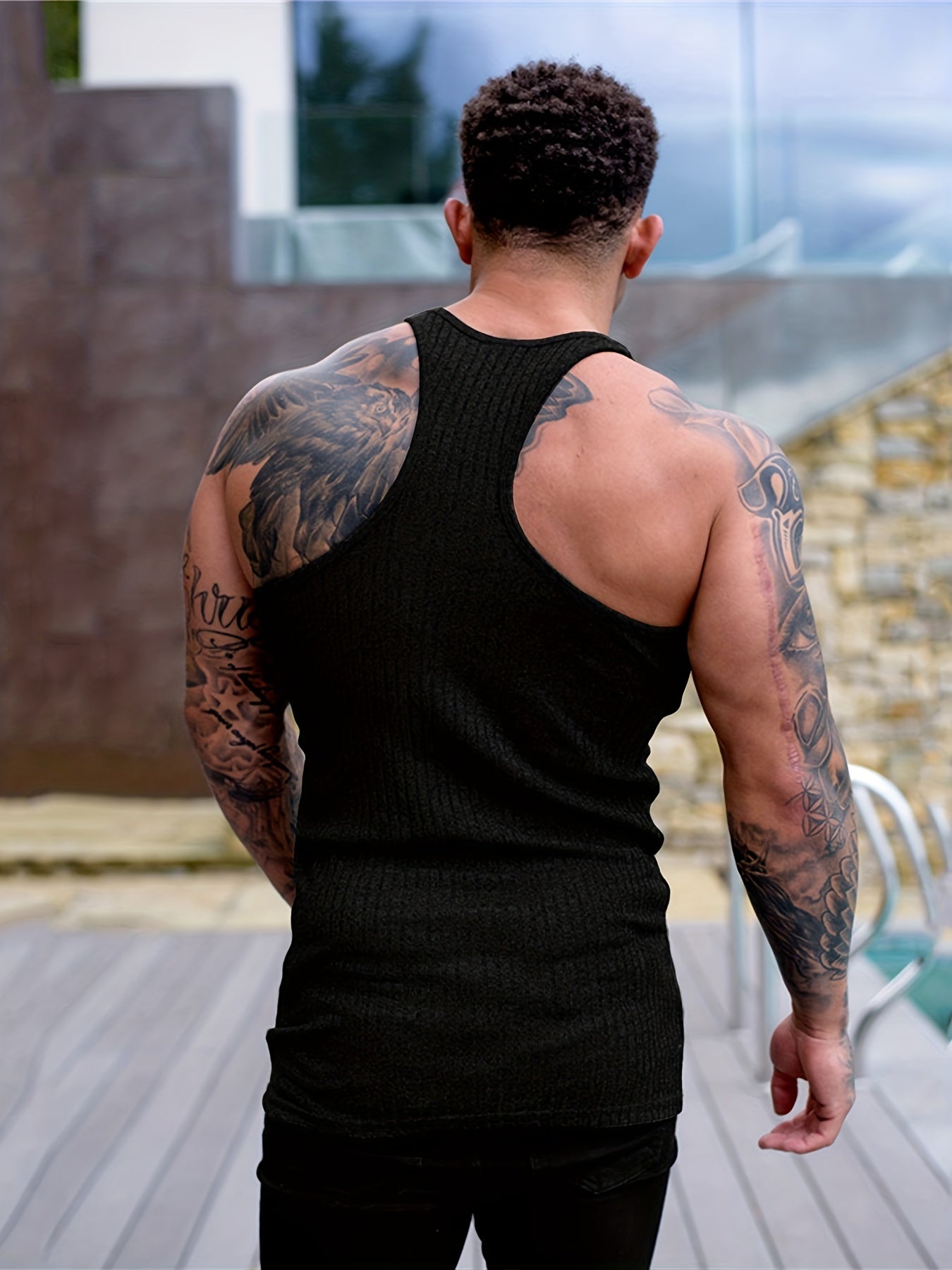 Men's Quick Dry Tank Top Mid Stretch Sleeveless Shirt