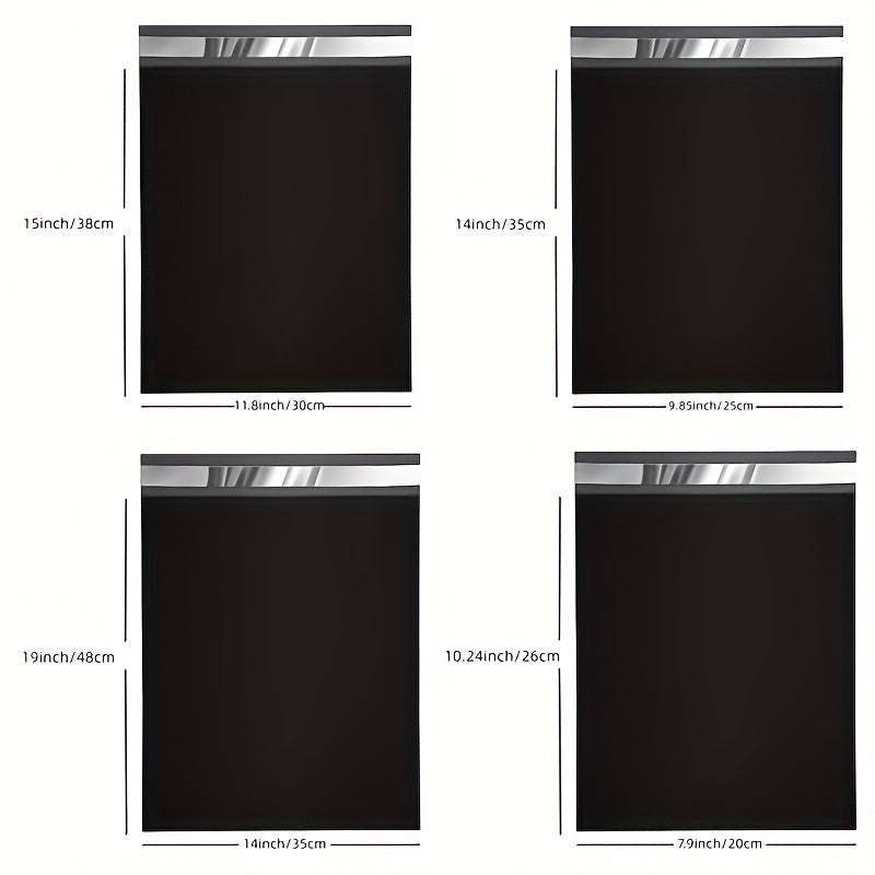 100pcs Poly Mail Bags Self-Sealing Waterproof & Tear Proof Various Sizes