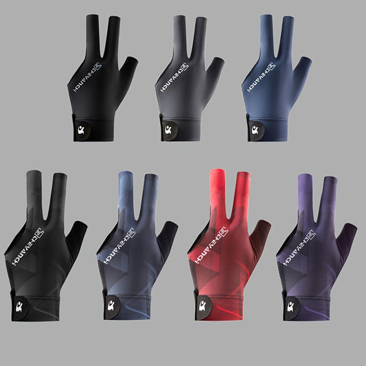 1pc Left Hand Billiard Glove Light & Breathable Three-finger Snooker Non-slip