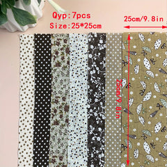 7pcs Cotton Patchwork Fabric Craft Material for Sewing Home Decor