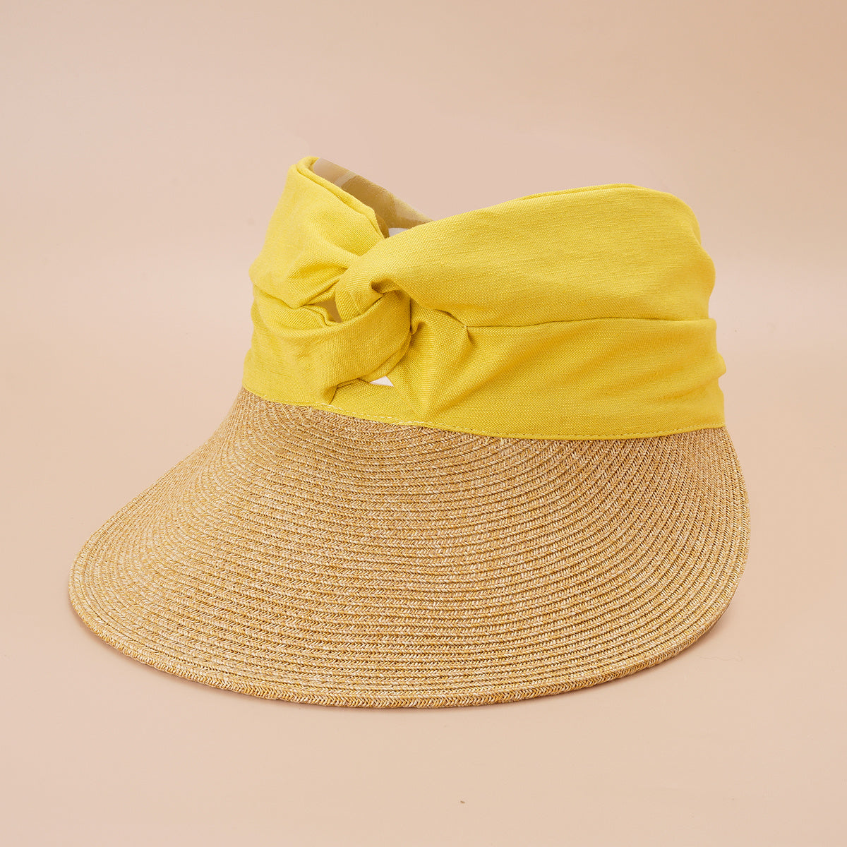 Japanese Straw Sun Hat Knot Stitching Visor Hats