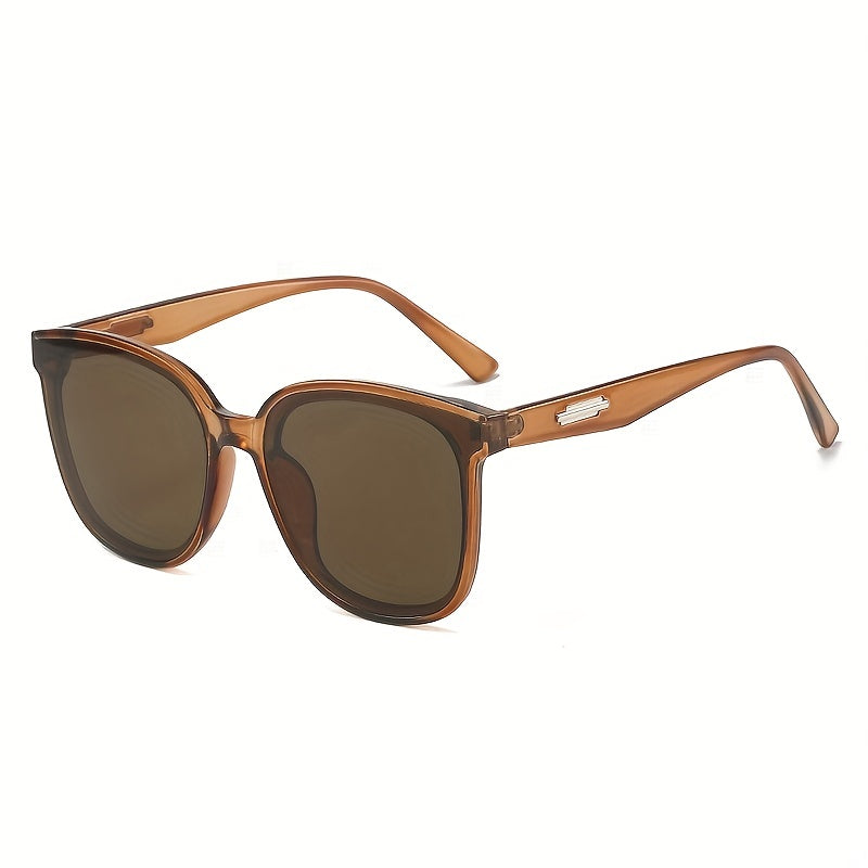 Square Frame Sunglasses Minimalist Metal Decor Glasses UV400
