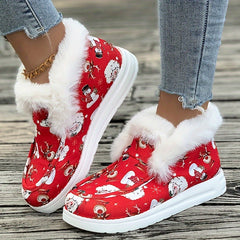 Women's Christmas Snow Boots Plush Comfort & Warmth