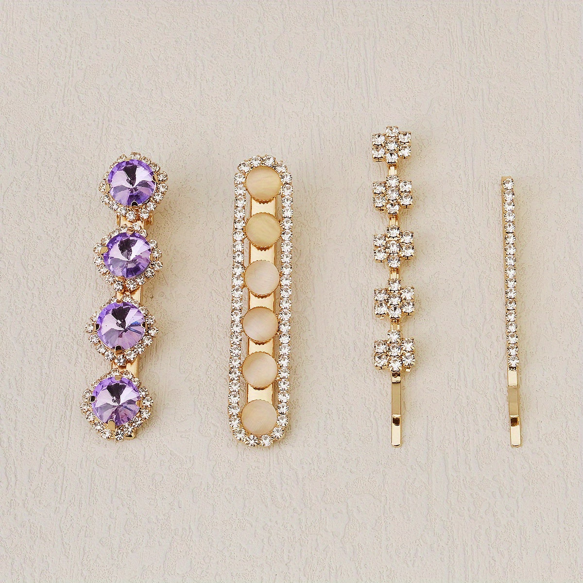 Colorful Crystals Metal Bobby Pin Side Clip Hair Accessories