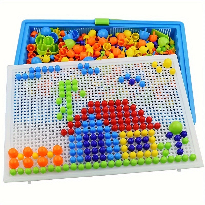 296pcs DIY Mosaic Puzzle Building Blocks Educational Colorful Puzzles