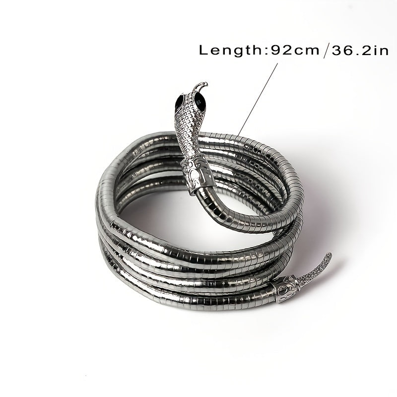 Gothic Snake Necklace Long Chunky Snake Wrap Collar For Women Girls