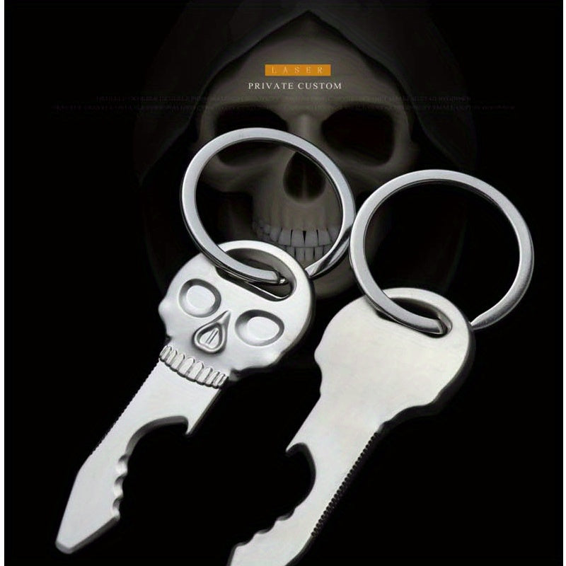 Skull Bottle Opener Metal Keychain Pendant Halloween Gift