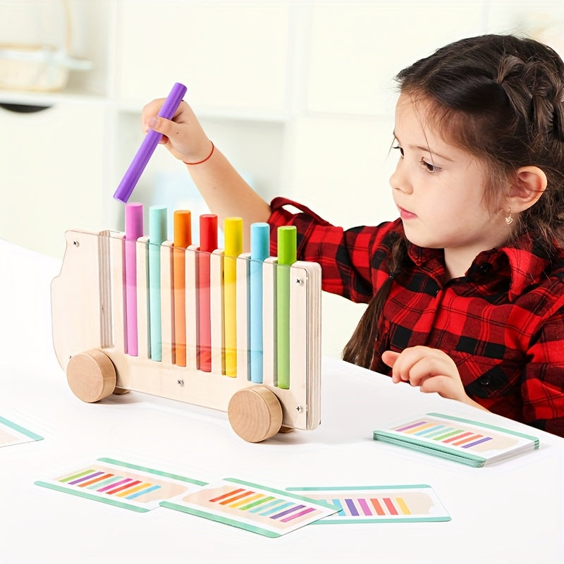 Wooden Toy Sorting Bus - Color and Logic Learning