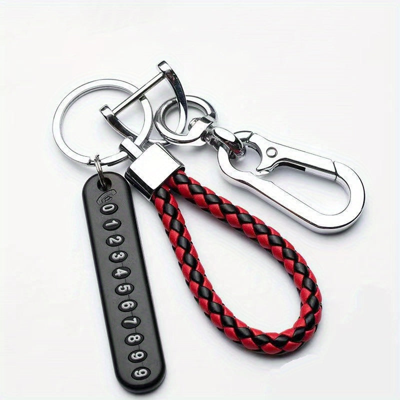 Anti Lost Keychain Pendant with Phone Number Strip