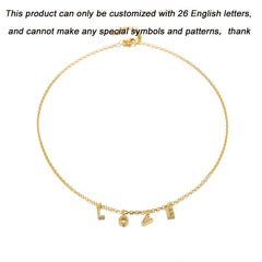 Custom Name Zircon Necklace Personalized Crystal Name Necklace Pendant Chain