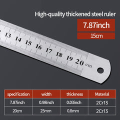 Thickened Stainless Steel Ruler Measuring Tool