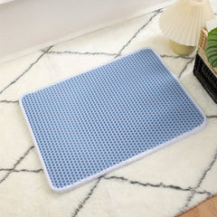 Double Layer Cat Litter Mat Traps Litter Easy To Clean