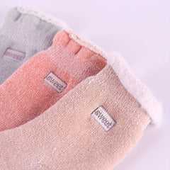 3 Pairs Letter Pattern Socks Thickened & Warm Mid Tube Women's Stockings