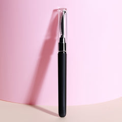 Portable Eyelash Comb with Dust Cover for Makeup Application