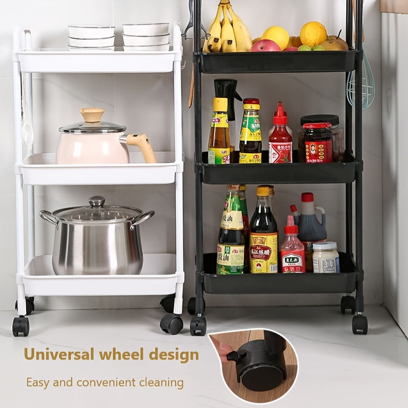 Small Cart Storage Rack with Wheels Household Bookshelf