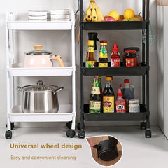 Small Cart Storage Rack with Wheels Household Bookshelf