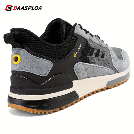 Baasploa Men's Vintage Sneakers Non Slip Lace Up Casual Shoes