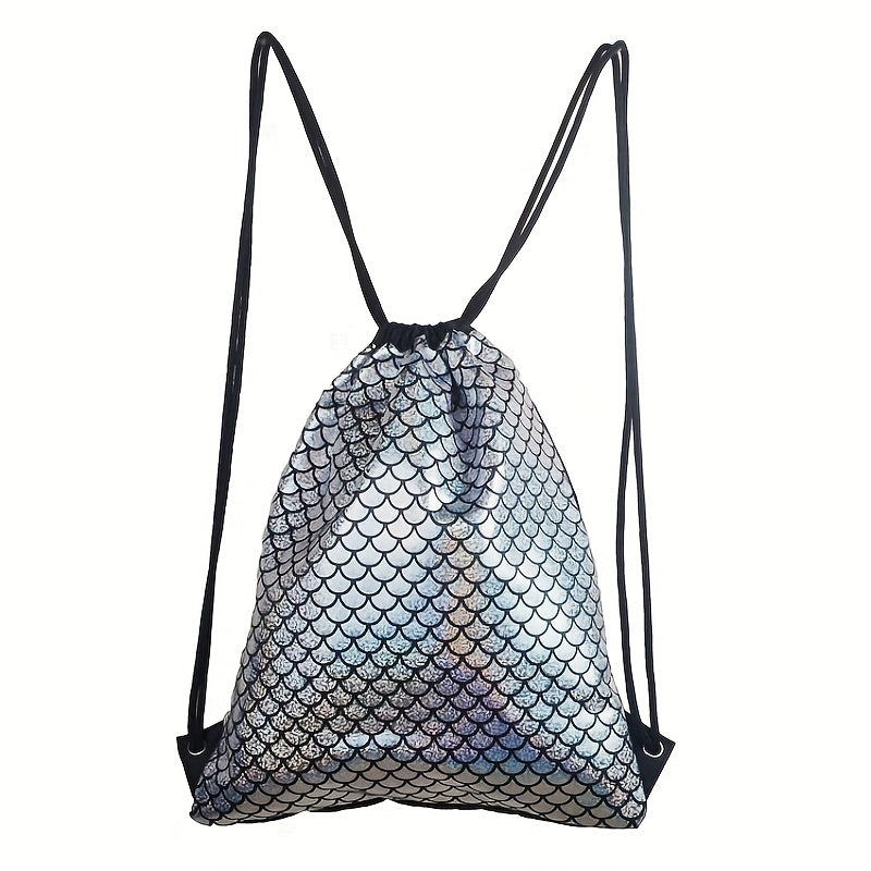 Colorful Print Drawstring Swim Gear Backpack Lightweight Waterproof Swimming Bag