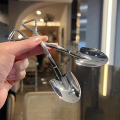 4pcs Stainless Steel Dessert Fruit Tea Coffee Mixing Jam Ice Cream Salad Spoon