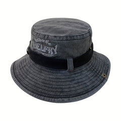 Vintage Embroidery Bucket Hat Distressed Western Cowboy Boonie Hats Men Women