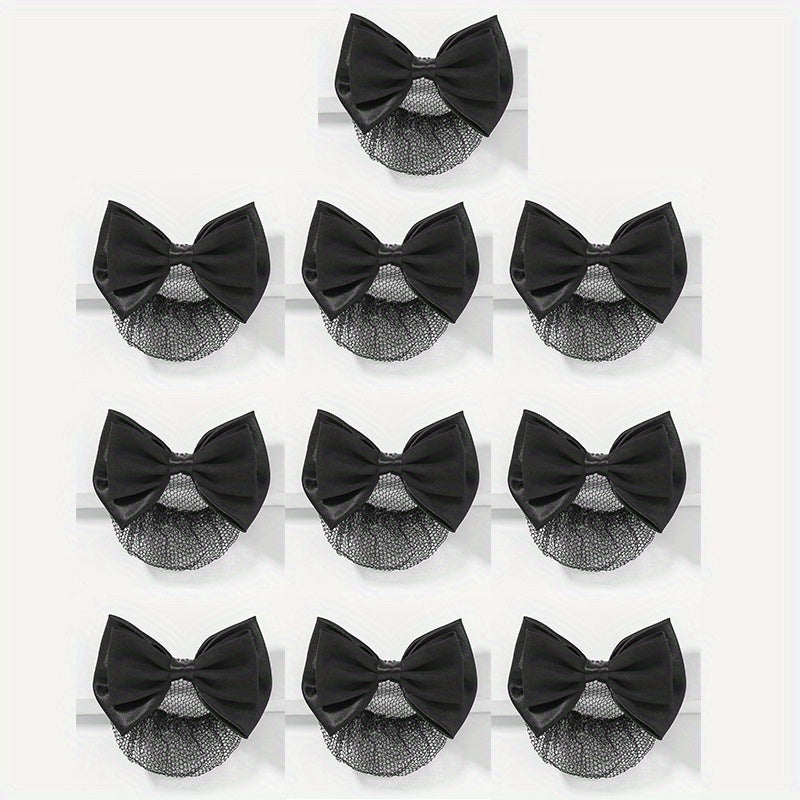 10pcs Bow Hair Satin Ribbon Hair Clips for Girls