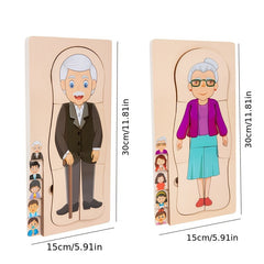 Wooden Puzzle Pretend Play Toy for Cognitive Development