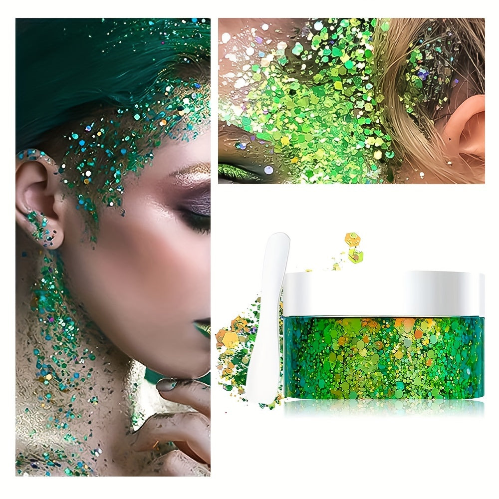 Golden Green Chameleon Glitter Gel Spoon St Patricks Halloween Christmas Concert