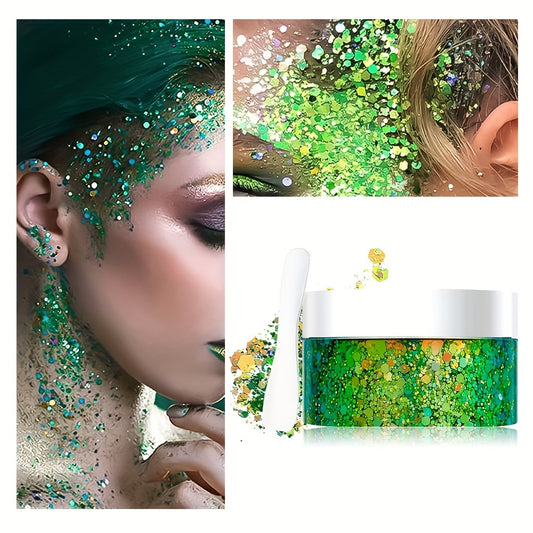 Golden Green Chameleon Glitter Gel Spoon St Patricks Halloween Christmas Concert