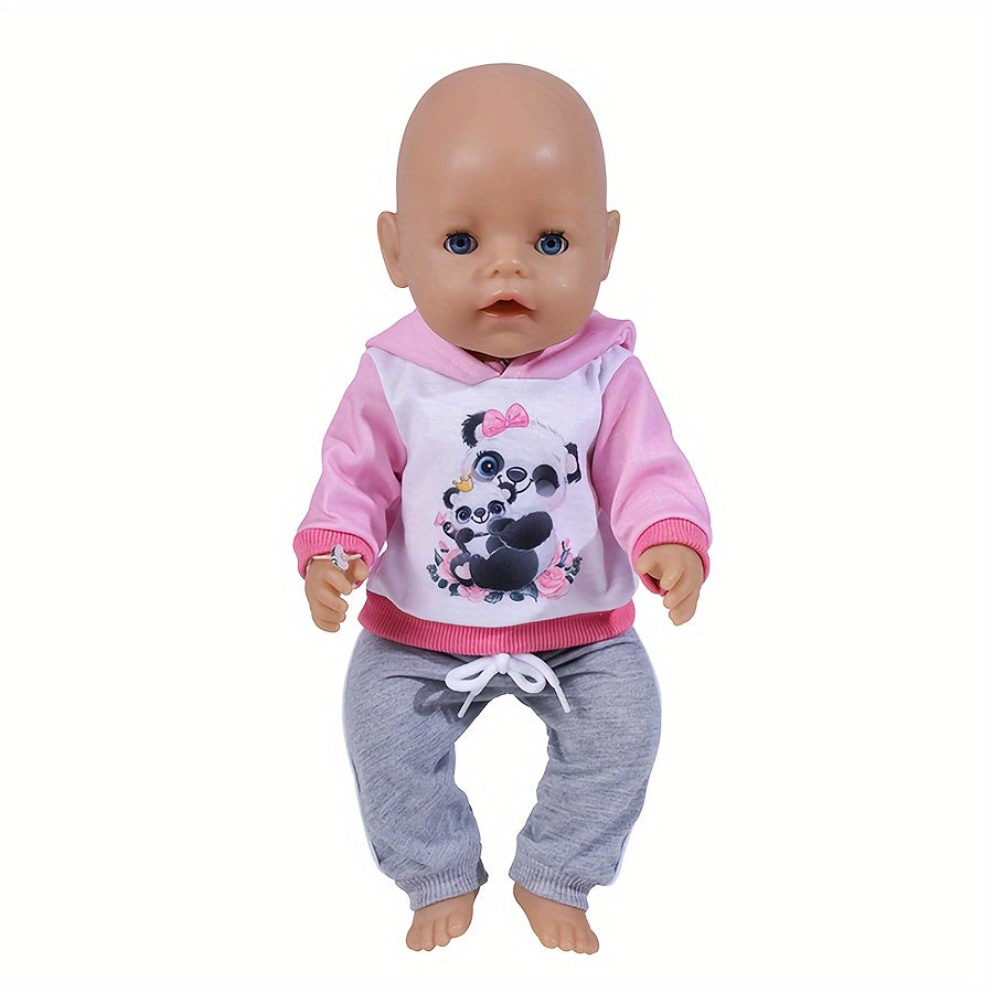 2pcs Cute Animal Pattern Doll Outfits Set for 14-18 Inch Dolls