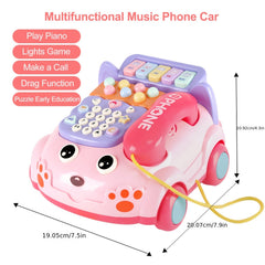 Baby Musical Phone Car Toy Early Education Simulation Seat Machine