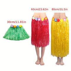 Hawaiian Straw Skirt for Parties and Performances