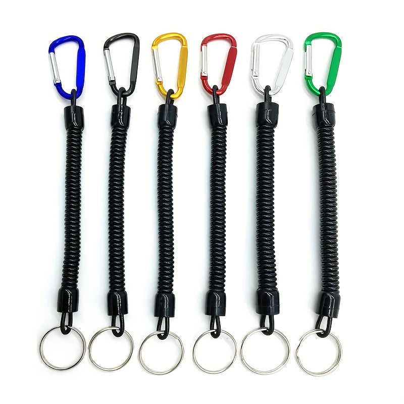 Multifunctional Spring Rope Key Chain Carabiner Key Holder