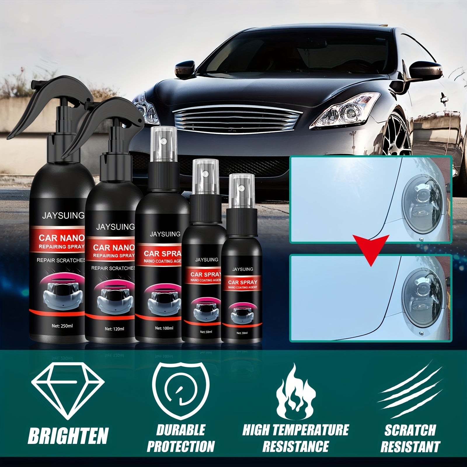 Automobile Dust proof Coating Spray Glazing Antifouling Liquid Agent