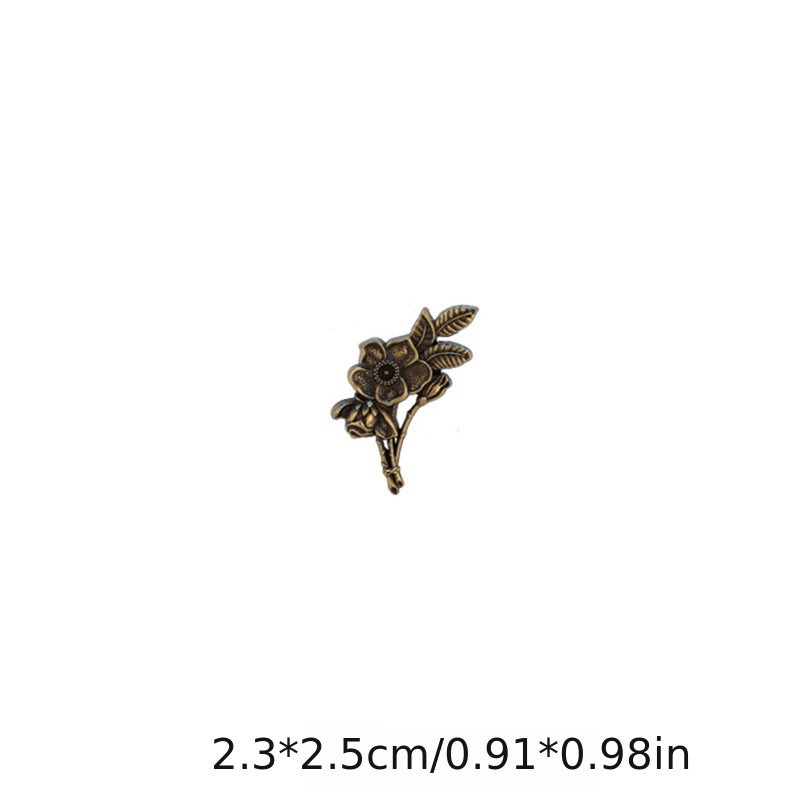 Insect Flower Brooch Retro Collar Pin Men's Business Suit Pin
