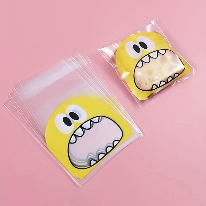 100pcs Cartoon Graphic Resealable Packaging Bag for Snacks Nuts Seeds Candy