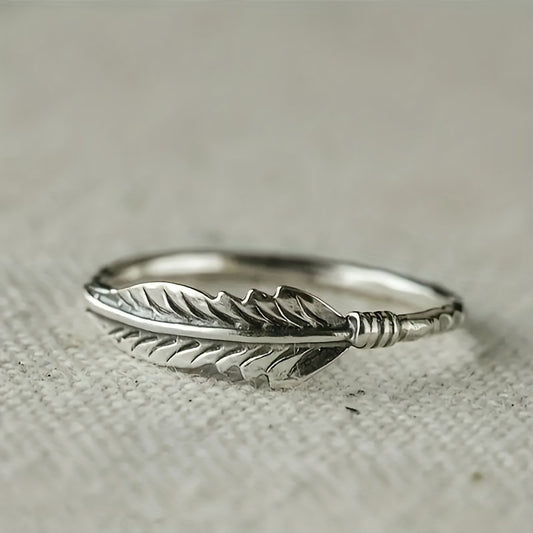 Vintage Feather Ring for Men and Women
