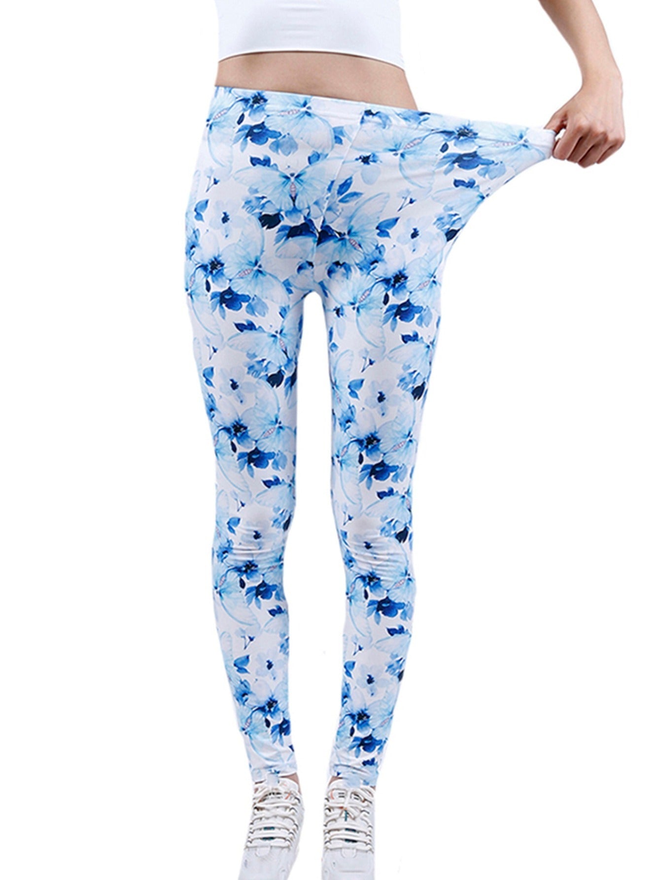 Floral Printed Yoga Pants High Waist Leggings