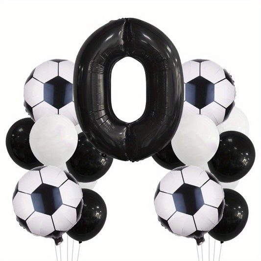 17pcs Football Theme Kids Birthday Party Decor Set
