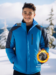 Men's Warm Fleece Jacket With Pockets Zip Up Long Sleeve