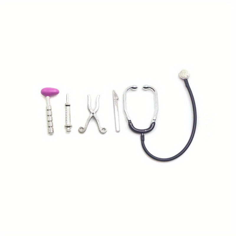 1:12 Mini Stethoscope Dollhouse Medical Appliance Model Earpiece Simulation