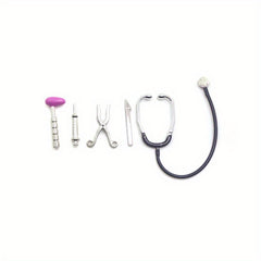 1:12 Mini Stethoscope Dollhouse Medical Appliance Model Earpiece Simulation
